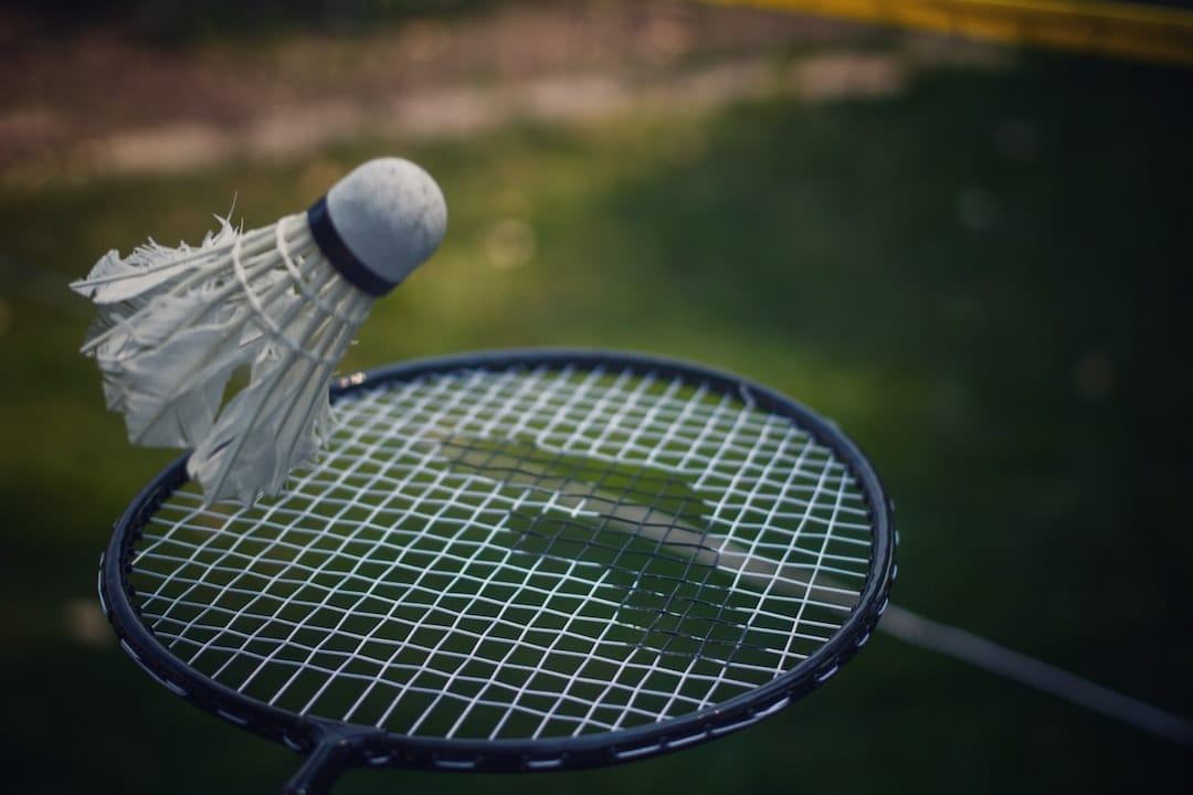 Badminton Schläger und Ball