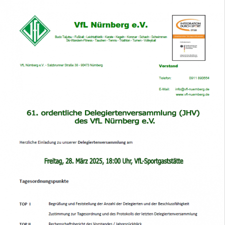 Delegiertenversammlung am 28.03.2025