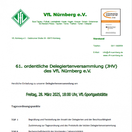 Delegiertenversammlung am 28.03.2025