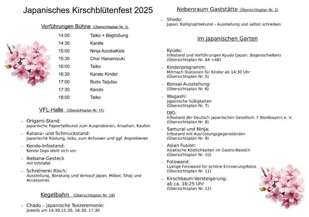 Programm Kirschblütenfest - VfL Nürnberg